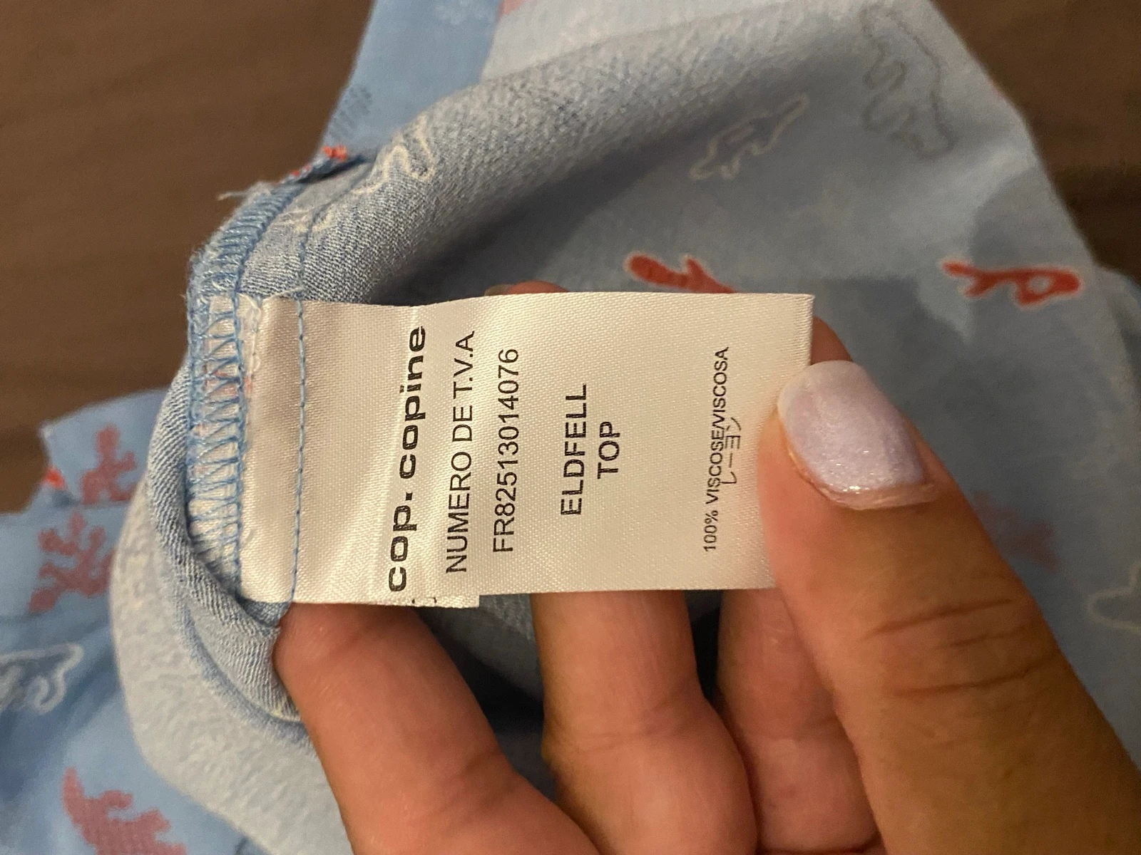 Cop.Copine Eldfell Top Azul Impresso com Zíper / Top Azul Impresso com Zíper Tamanho 36 – photo 7